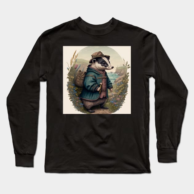 Garden Rustler Badger #3 Long Sleeve T-Shirt by WilbDigital